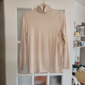 Oak + Fort Cream Longsleeve Turtleneck